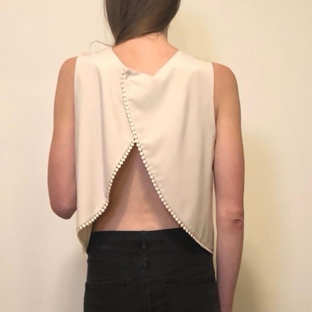 Karen Zambos Open Back Shell Tank Top